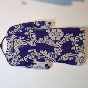 BODEN Floral Linen Tunic Dress Purple Size 4R